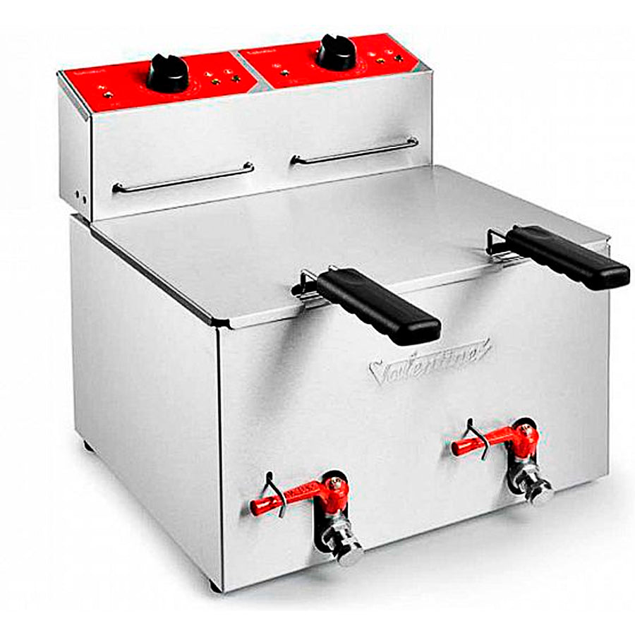 FRITEUSE ÉLECTRIQUE PROFESSIONNELLE 5+5 LITRES AVEC ROBINET